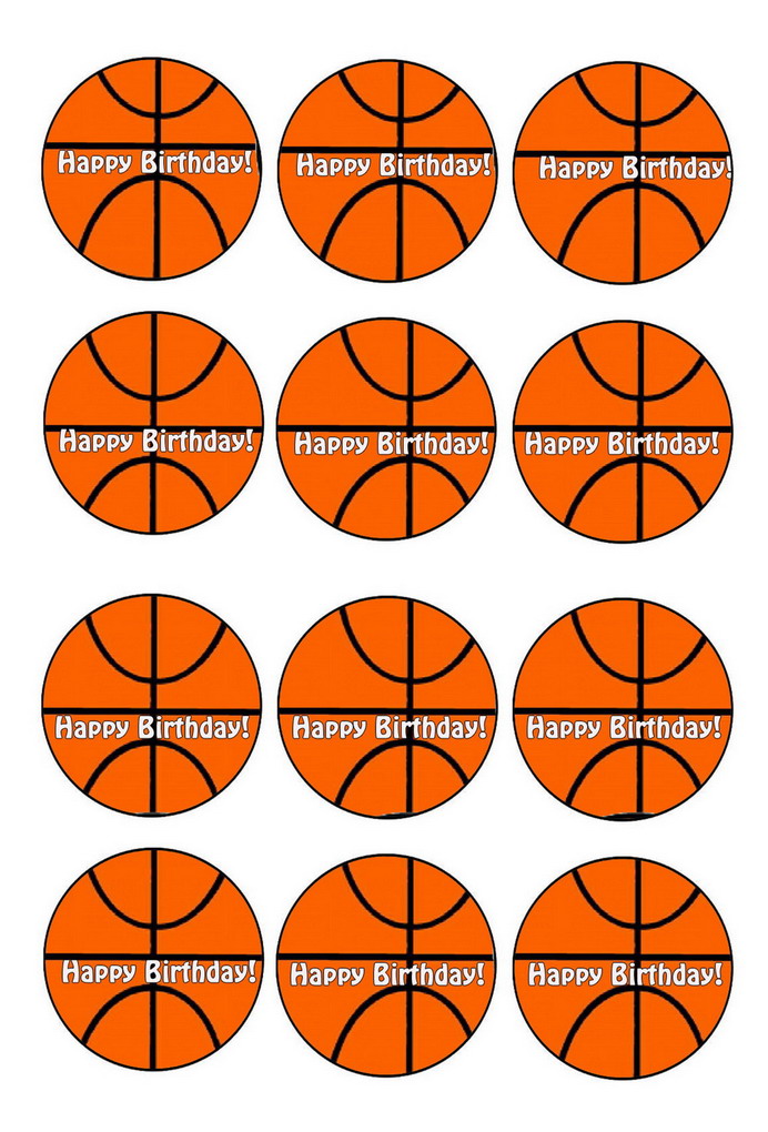 Basketball Cupcake Toppers Free Printable Printable Templates