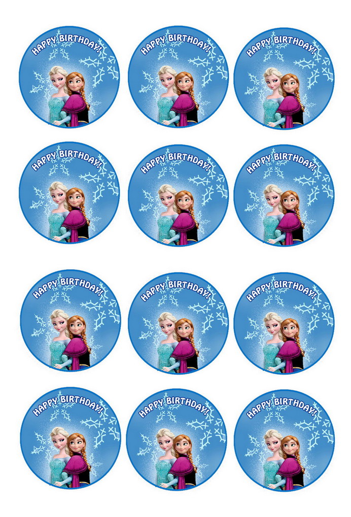 Frozen Cupcake Toppers Birthday Printable