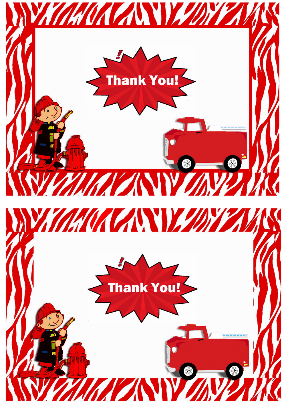 Firefighter Thank You Notes Firefighter Birthday Party Printable Firefighter Thank You Card Fireman Firefighter Birthday Thank You Card Thank You Cards Paper Party Supplies Timeglobaltech Com