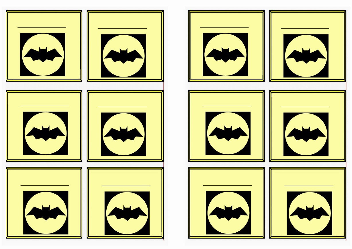 Batman Name Tags Birthday Printable