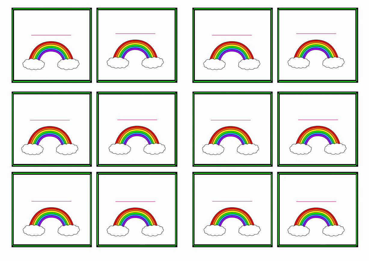 rainbow name tags birthday printable free printable rainbow name tags 