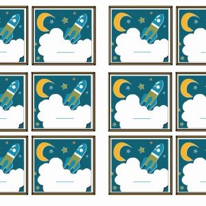 Space Name Tags – Birthday Printable