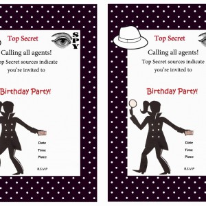 Birthday Printable | Spy Birthday Invitations