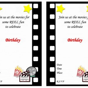 Birthday Printable | Movie Birthday Invitations