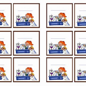 Science Name Tags – Birthday Printable