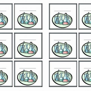 Science Name Tags – Birthday Printable