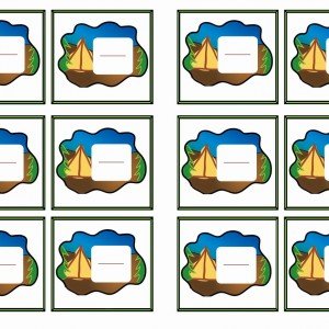 Camping Name Tags – Birthday Printable