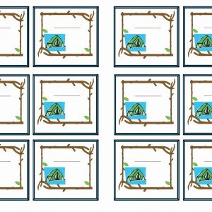 Camping Name Tags – Birthday Printable