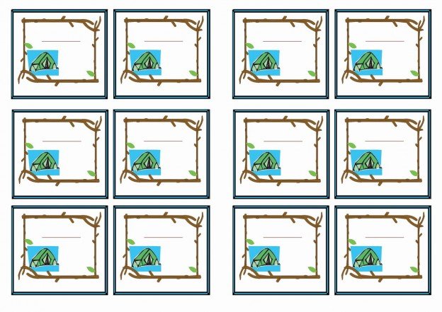 Camping Name Tags | Birthday Printable