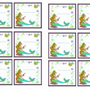 Little Mermaid Name Tags – Birthday Printable