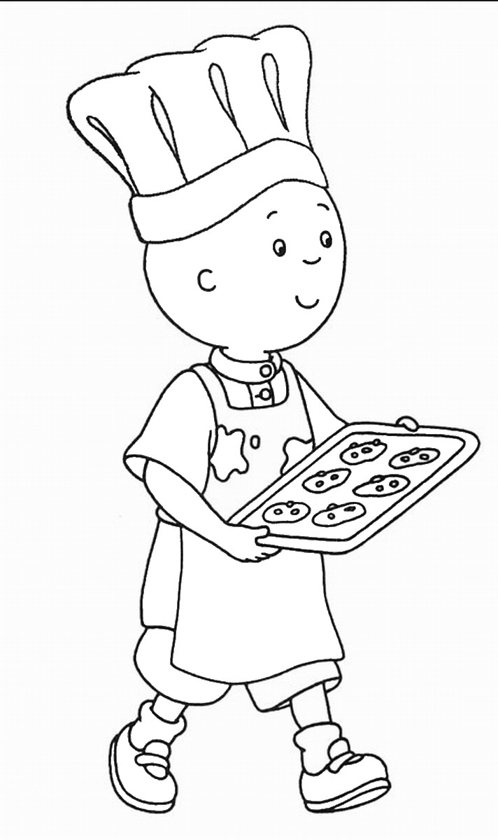 caillou coloring pages birthday - photo #16