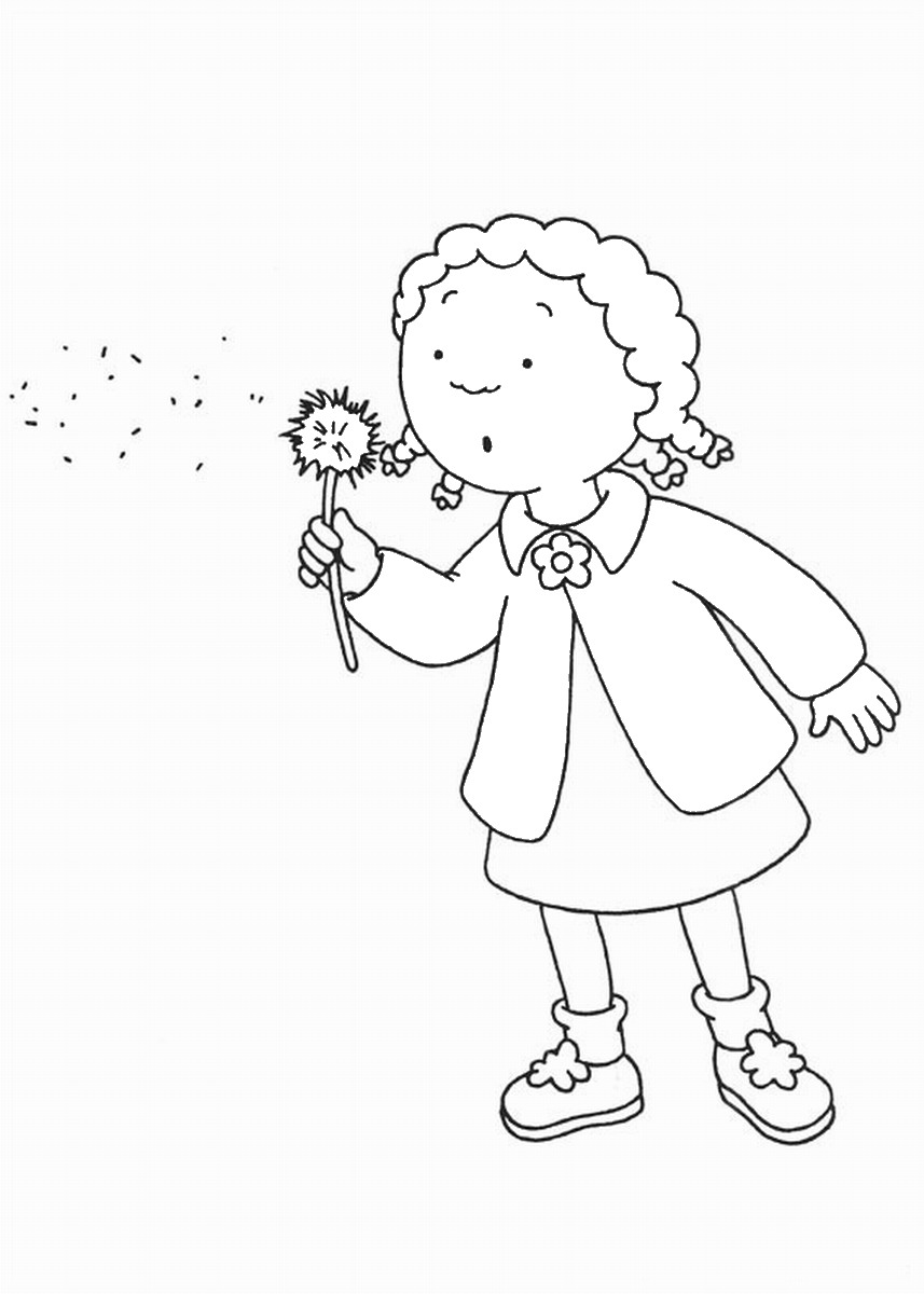 caillou coloring pages birthday - photo #9