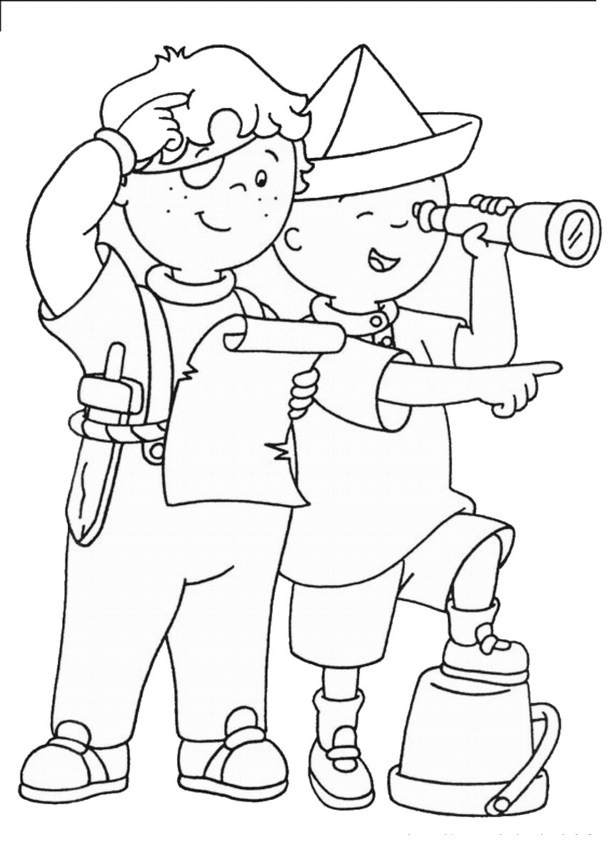 caillou coloring pages birthday - photo #26