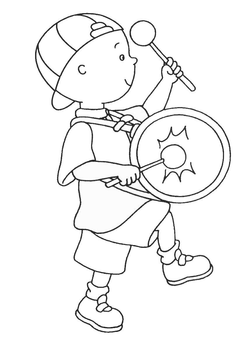 caillou coloring pages birthday - photo #4