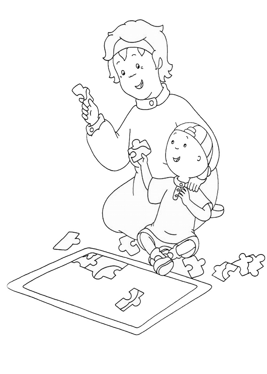 caillou coloring pages birthday - photo #11