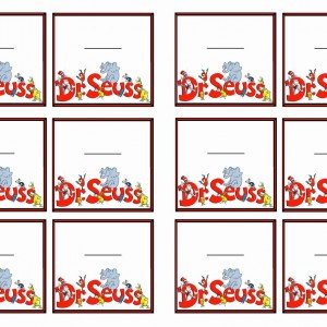 Dr. Seuss Name Tags – Birthday Printable