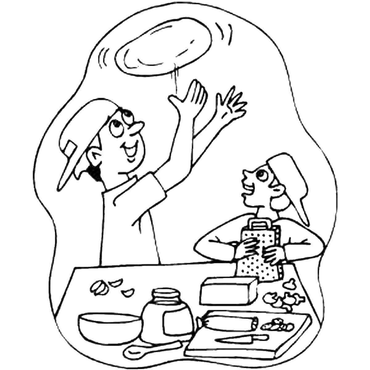 Pizza Party Coloring Pages Sketch Coloring Page