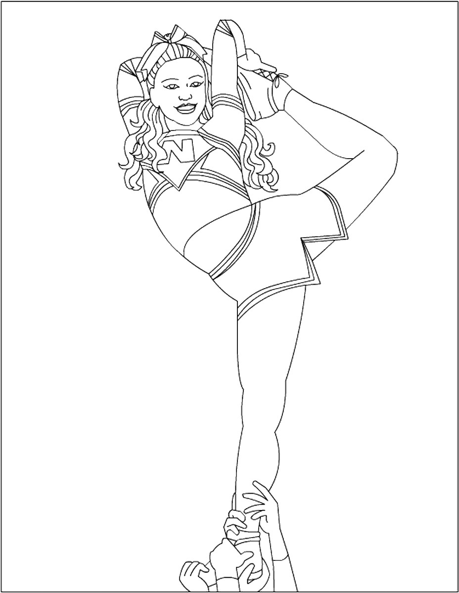 Cheerleading Coloring Pages Birthday Printable