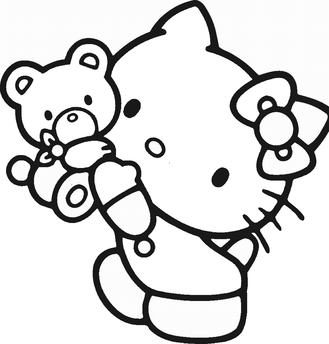 Hello Kitty Coloring Pages Birthday Printable