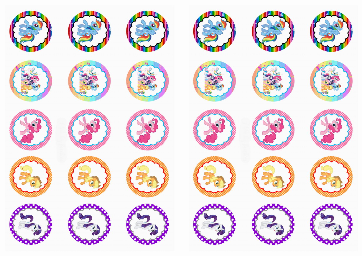 My Little Pony Stickers Birthday Printable