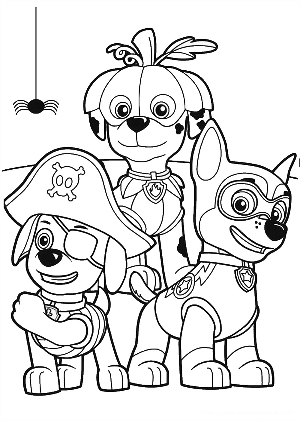 Coloring Paw Patrol Birthday Coloring Pages