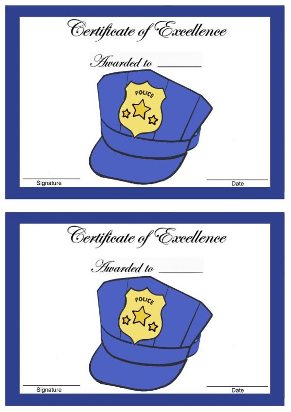 Police Awards | Birthday Printable