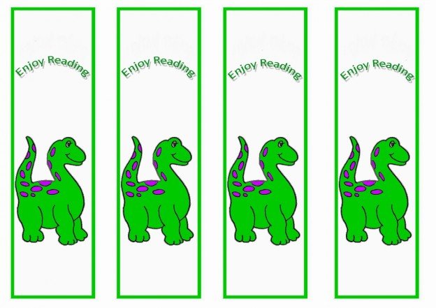 Dinosaur Bookmarks – Birthday Printable