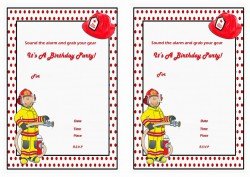 Firefighters Birthday Invitations – Birthday Printable