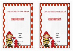 Firefighters Birthday Invitations – Birthday Printable
