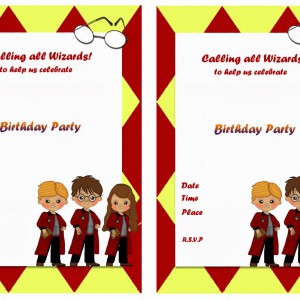 Birthday Printable | Harry Potter Birthday Invitations