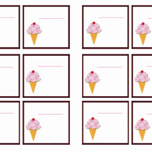 Ice Cream Name Tags – Birthday Printable