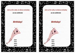 Music Birthday Invitations – Birthday Printable