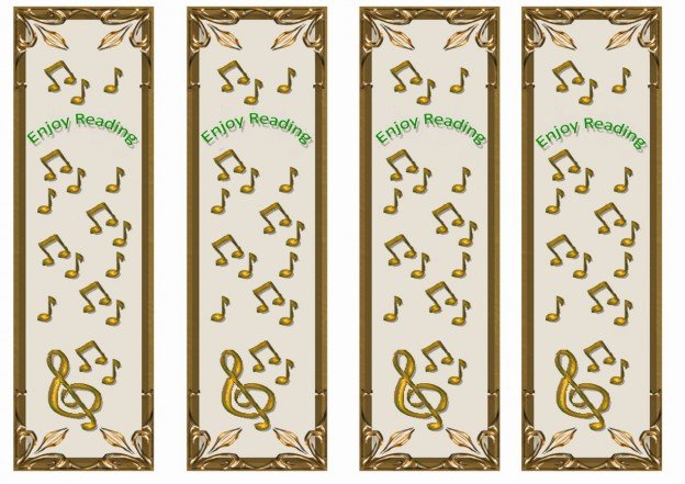 Music Bookmarks – Birthday Printable