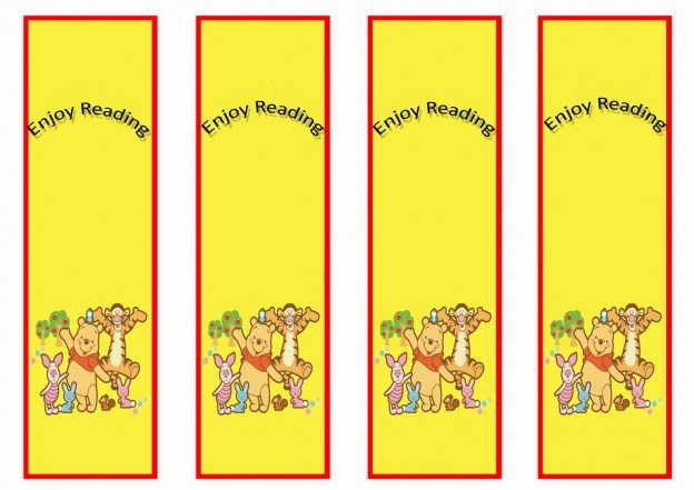 Winnie the Pooh Bookmarks – Birthday Printable
