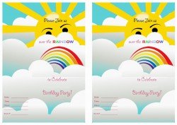 Rainbow Birthday Invitations – Birthday Printable