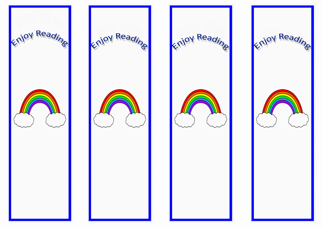 rainbow bookmarks birthday printable