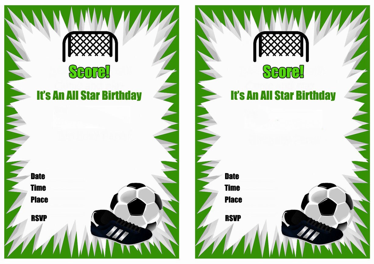 Soccer Birthday Invitations Birthday Printable