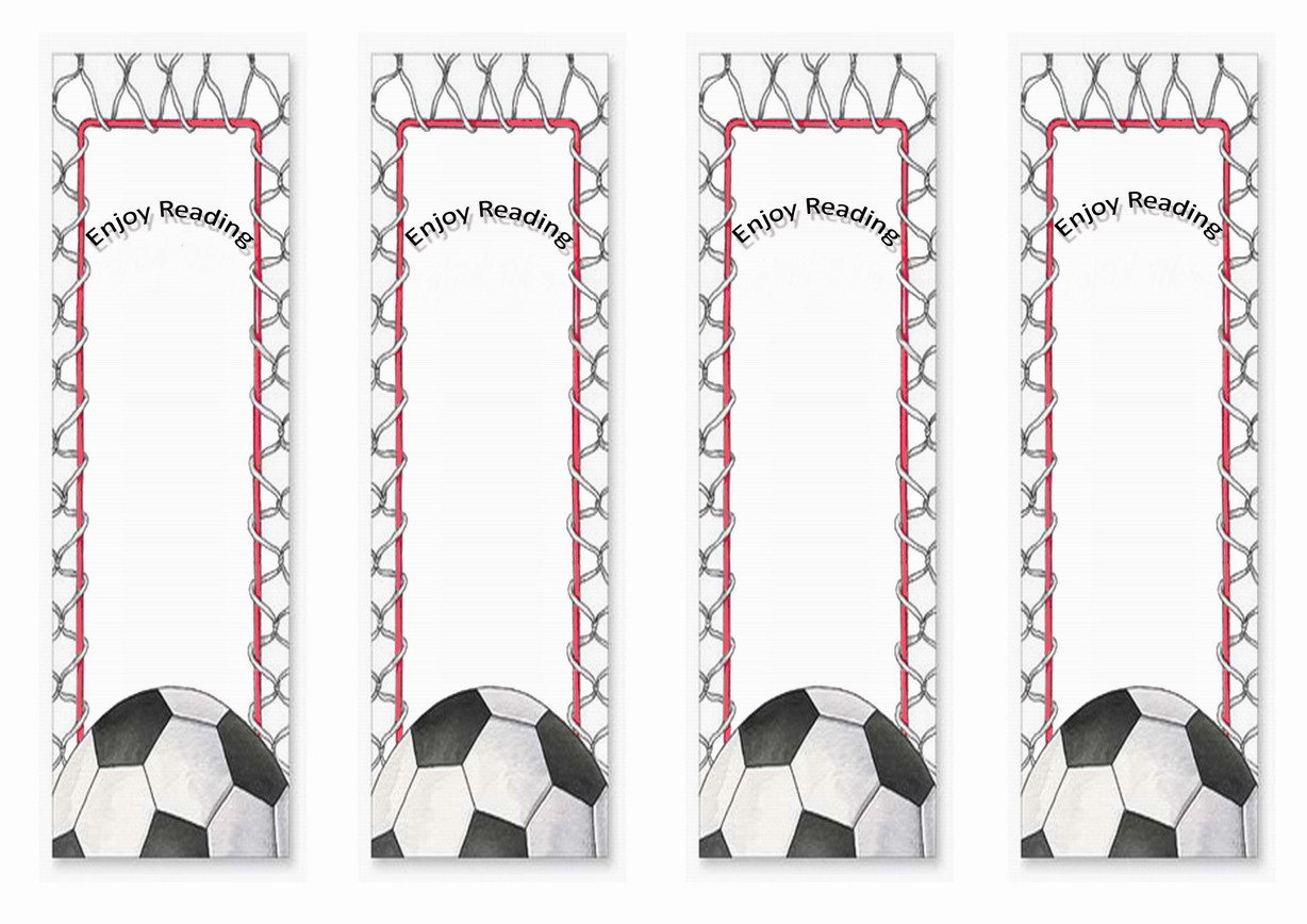 Soccer Bookmarks Birthday Printable