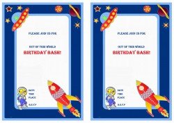 Space Birthday Invitations – Birthday Printable
