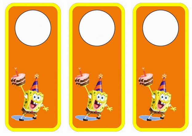 Spongebob Door Hangers – Birthday Printable