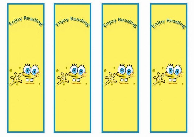 Spongebob Bookmarks – Birthday Printable