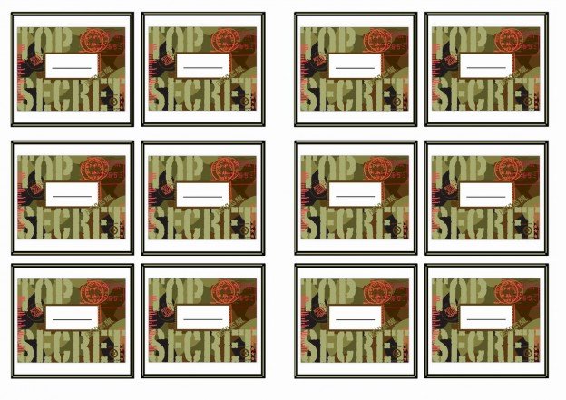 Spy Name Tags – Birthday Printable