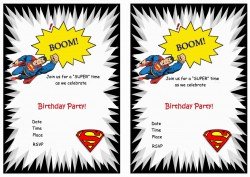 Superman Birthday Invitations – Birthday Printable