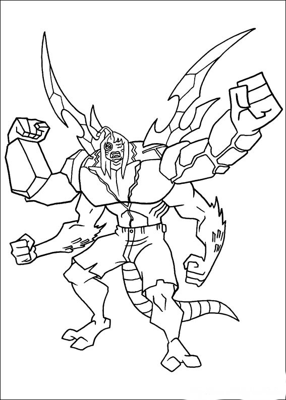 ultimate heatblast coloring pages