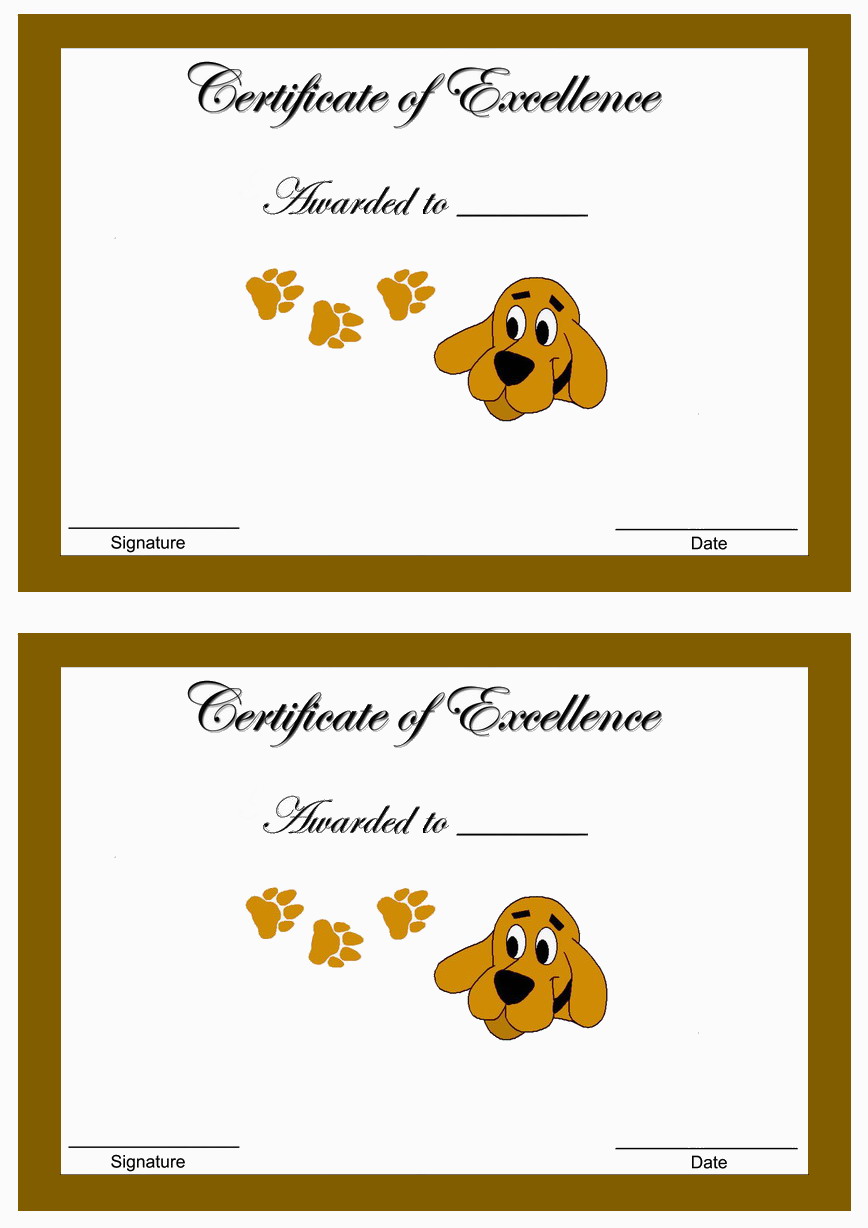 Dog Lovers Awards – Birthday Printable