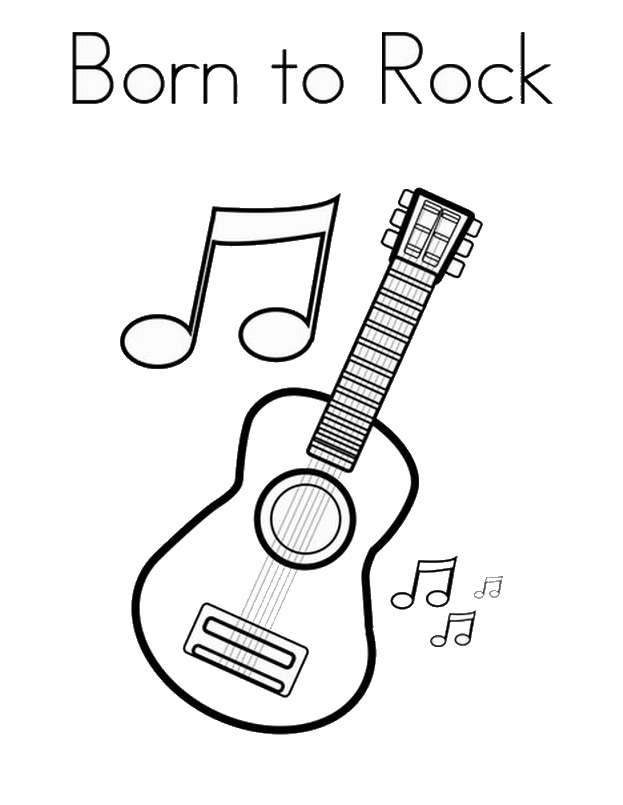 Rock Star Coloring Pages Birthday Printable