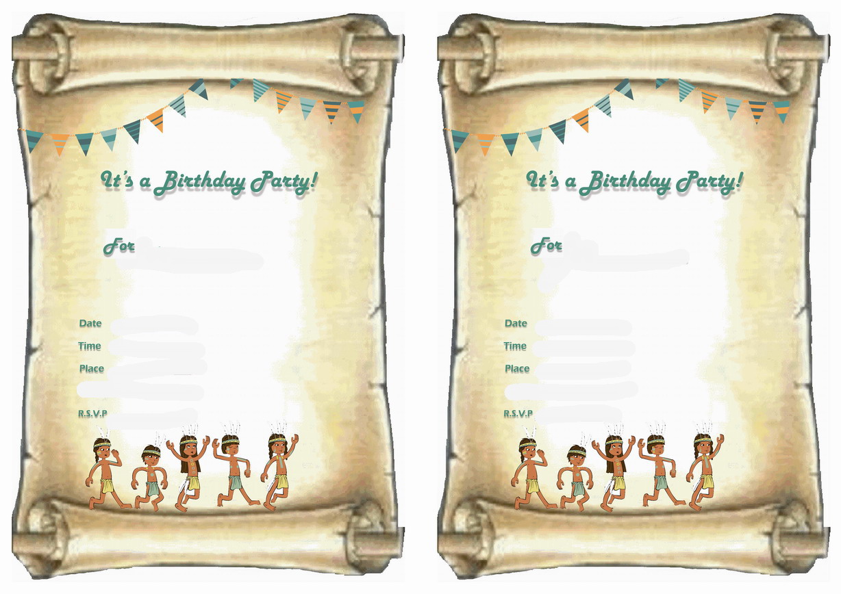 Indians Birthday Invitations – Birthday Printable