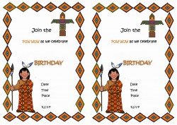 Indians Birthday Invitations – Birthday Printable