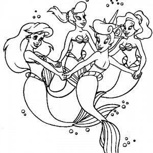 melody little mermaid coloring pages