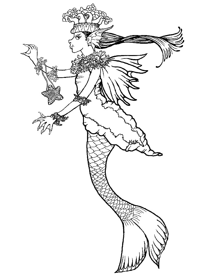 Little Mermaid Coloring Pages – Birthday Printable